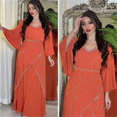 Diamonds Abayas for Women Muslim Evening Party Dress Islam Clothing Arab Robe Saudi Gown Marocain Kaftan Dubai Jalabiya Djellaba